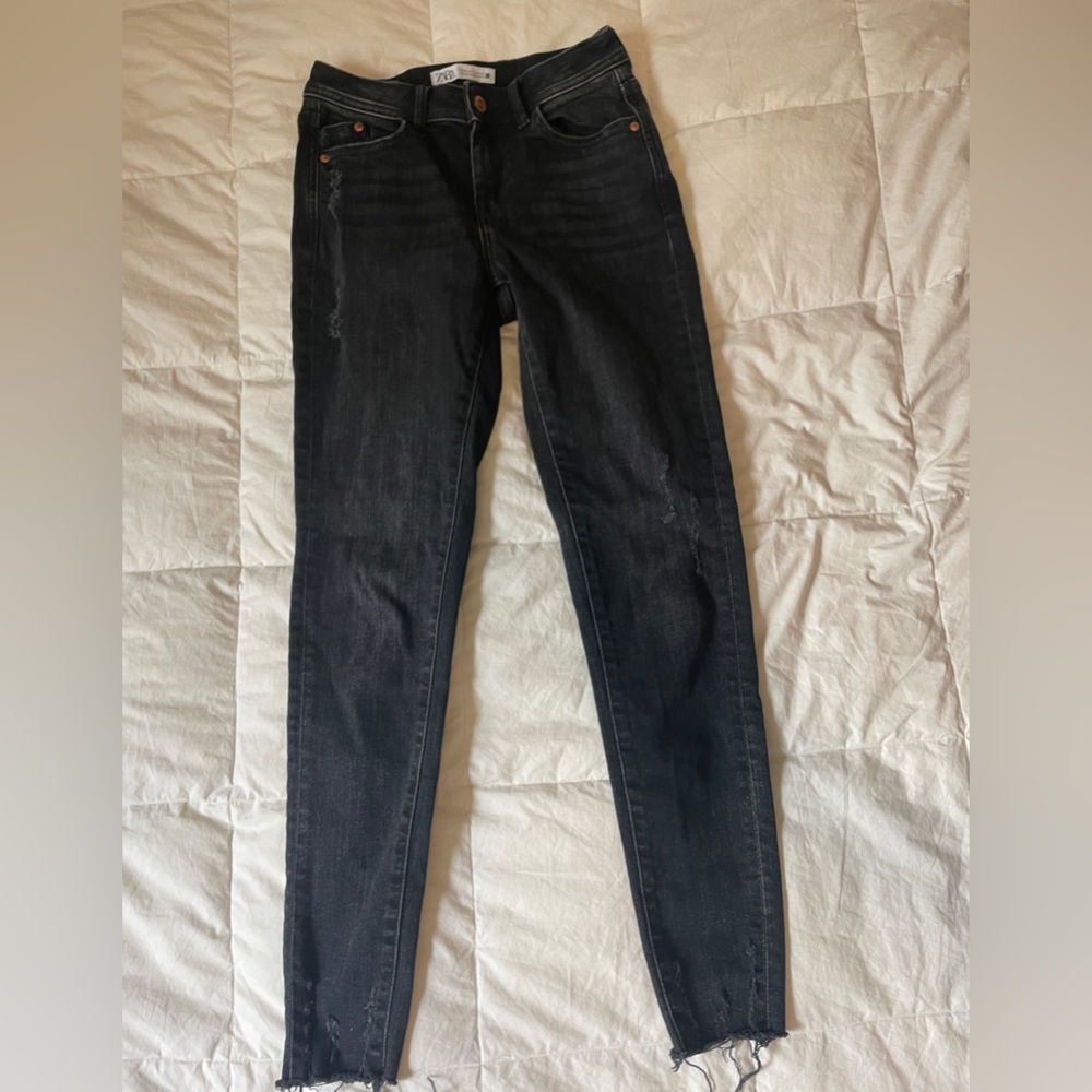 ZARA skinny ripped jeans